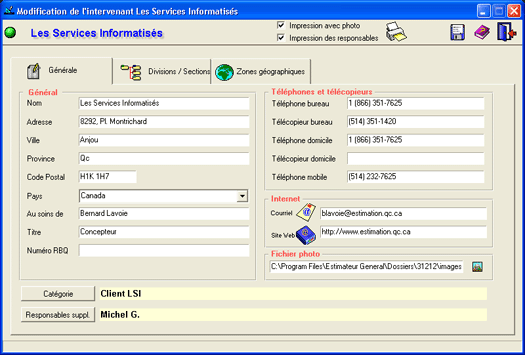 L'Estimateur G�n�ral